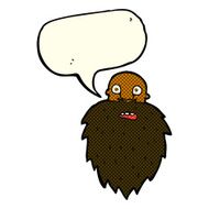 cartoon bearded man with speech bubble N26