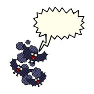 cartoon bats with speech bubble N3