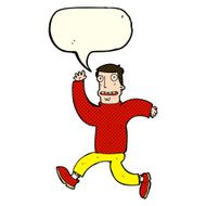 cartoon terrified man with speech bubble N107