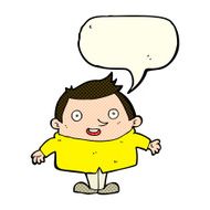 cartoon happy man with speech bubble N222
