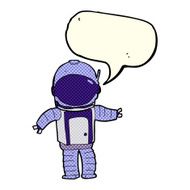 cartoon astronaut with speech bubble N58