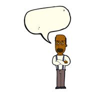 cartoon annoyed old man with speech bubble N34