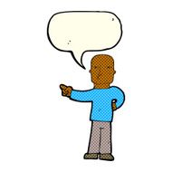 cartoon pointing man with speech bubble N44