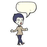 cartoon halloween zombie woman with speech bubble N5