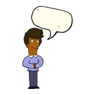 cartoon man sticking out tongue with speech bubble N16