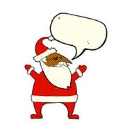 cartoon santa claus with speech bubble N94