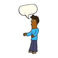 cartoon man explaining with speech bubble N9