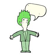cartoon vampire with speech bubble N60