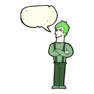 cartoon vampire with speech bubble N61