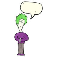 cartoon vampire with speech bubble N62