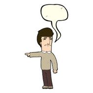 cartoon man pointing with speech bubble N92
