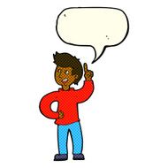 cartoon man with idea speech bubble N50