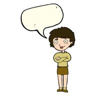 cartoon annoyed woman with speech bubble N92