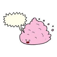 cartoon cloud character with speech bubble N5