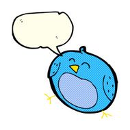 cartoon bird with speech bubble N155