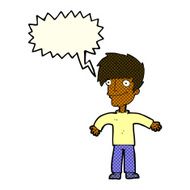 cartoon happy man with speech bubble N223