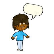 cartoon excited man with speech bubble N33