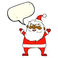 jolly santa cartoon with speech bubble N13
