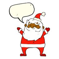 jolly santa cartoon with speech bubble N15