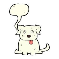 cartoon dog with speech bubble N7