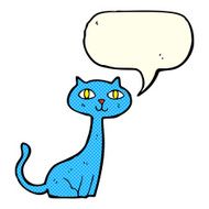 cartoon cat with speech bubble N19