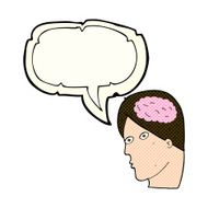 cartoon head with brain symbol speech bubble N17