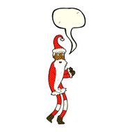 cartoon santa claus with speech bubble N96