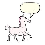 cartoon horse with speech bubble N20
