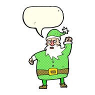 cartoon santa claus with speech bubble N97