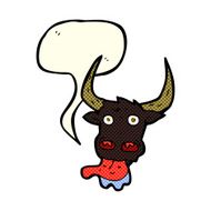 cartoon cow face with speech bubble N5