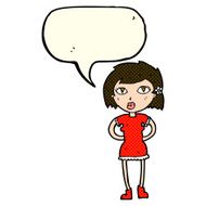 cartoon woman with speech bubble N15