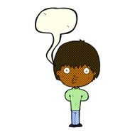 cartoon whistling boy with speech bubble N6