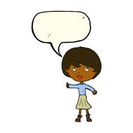 cartoon woman asking question with speech bubble N16