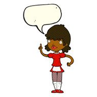 cartoon maid with speech bubble N20
