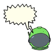 cartoon astronaut face with speech bubble N5