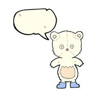 cartoon polar bear cub with speech bubble N43
