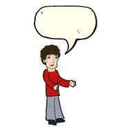cartoon man explaining with speech bubble N10