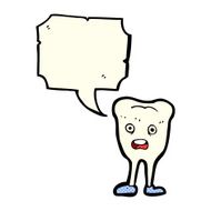 cartoon happy tooth with speech bubble N17
