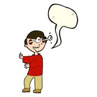cartoon boy with popping out eyes speech bubble N5