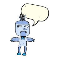 cartoon robot with speech bubble N88