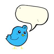 cartoon bird with speech bubble N159
