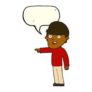 cartoon pointing man with speech bubble N46