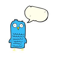 cartoon bird with speech bubble N161