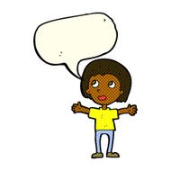 cartoon happy person with speech bubble N12