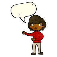 cartoon happy person with speech bubble N13
