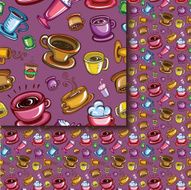 Seamless coffee cups pattern N2