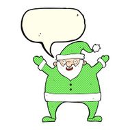 cartoon santa claus with speech bubble N98