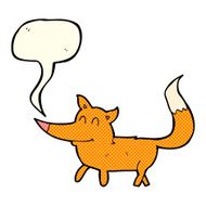 cartoon little fox with speech bubble N16
