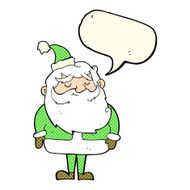 cartoon santa claus with speech bubble N99
