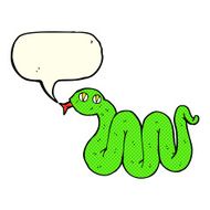 funny cartoon snake with speech bubble N13